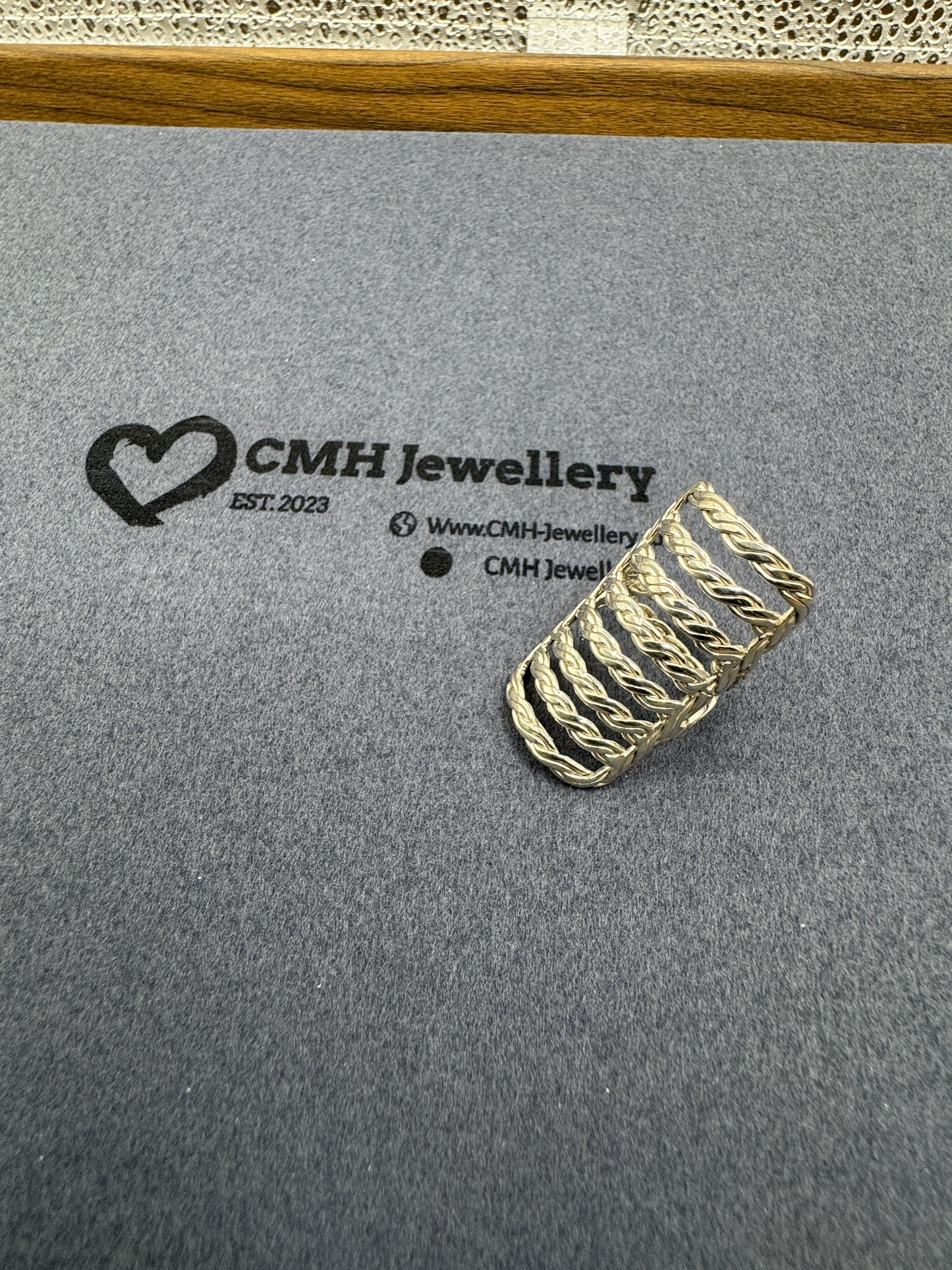 Sterling Silver Stacked Bali Ring