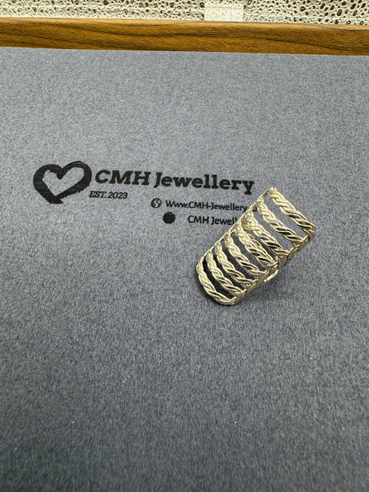 Sterling Silver Stacked Bali Ring