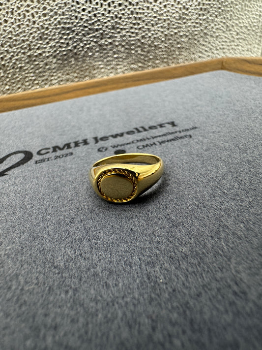 GP Sterling Silver Oval Signet Ring