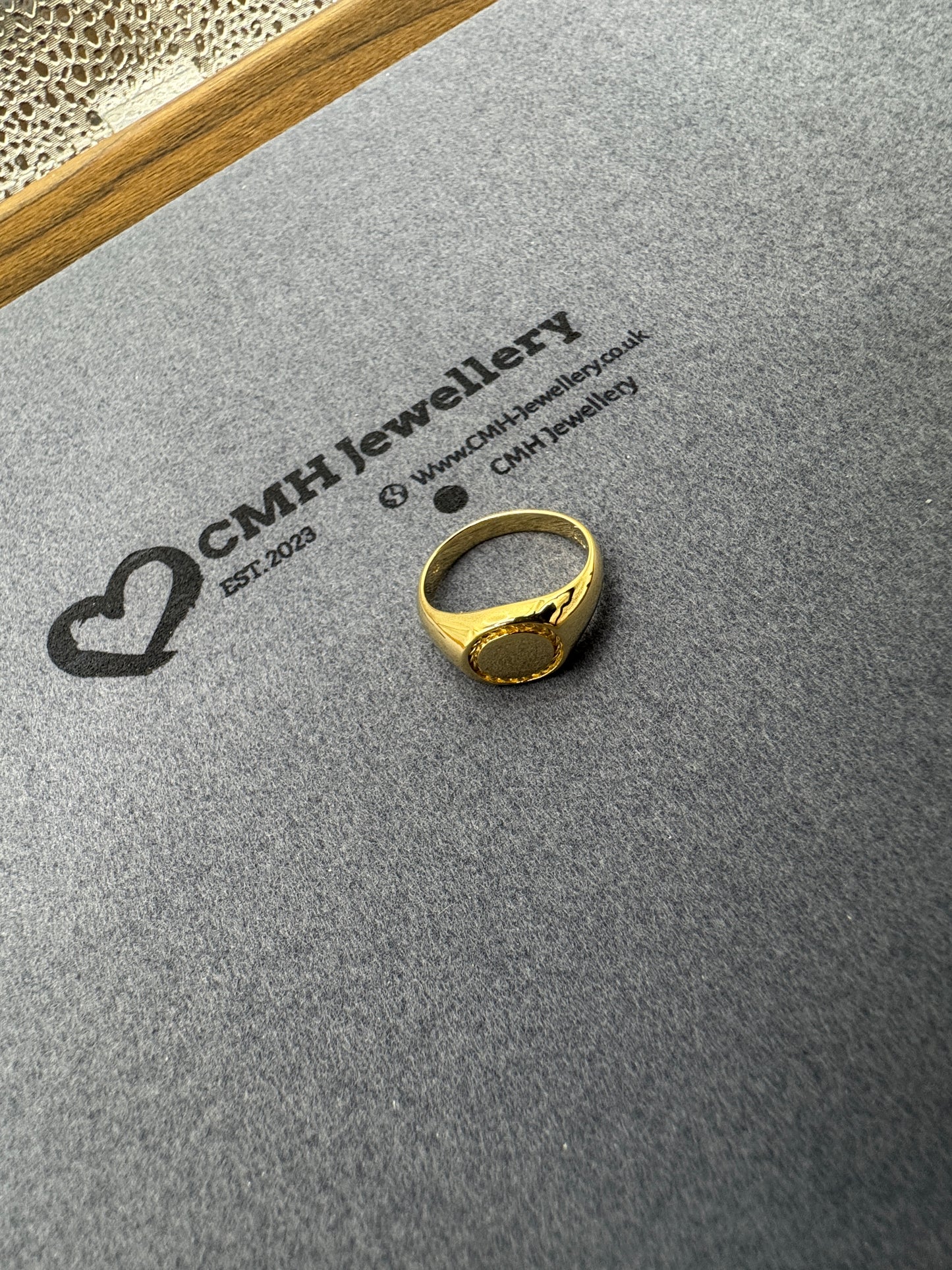 GP Sterling Silver Oval Signet Ring